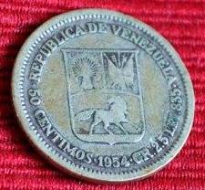 LG-282 Vzla 50 Céntimos 1954